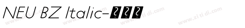 NEU BZ Italic字体转换